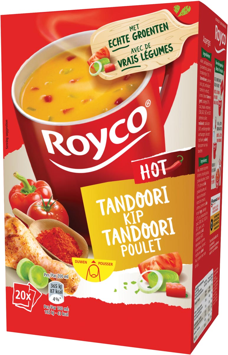Royco Minute Soup tandoori kip, pak van 20 zakjes