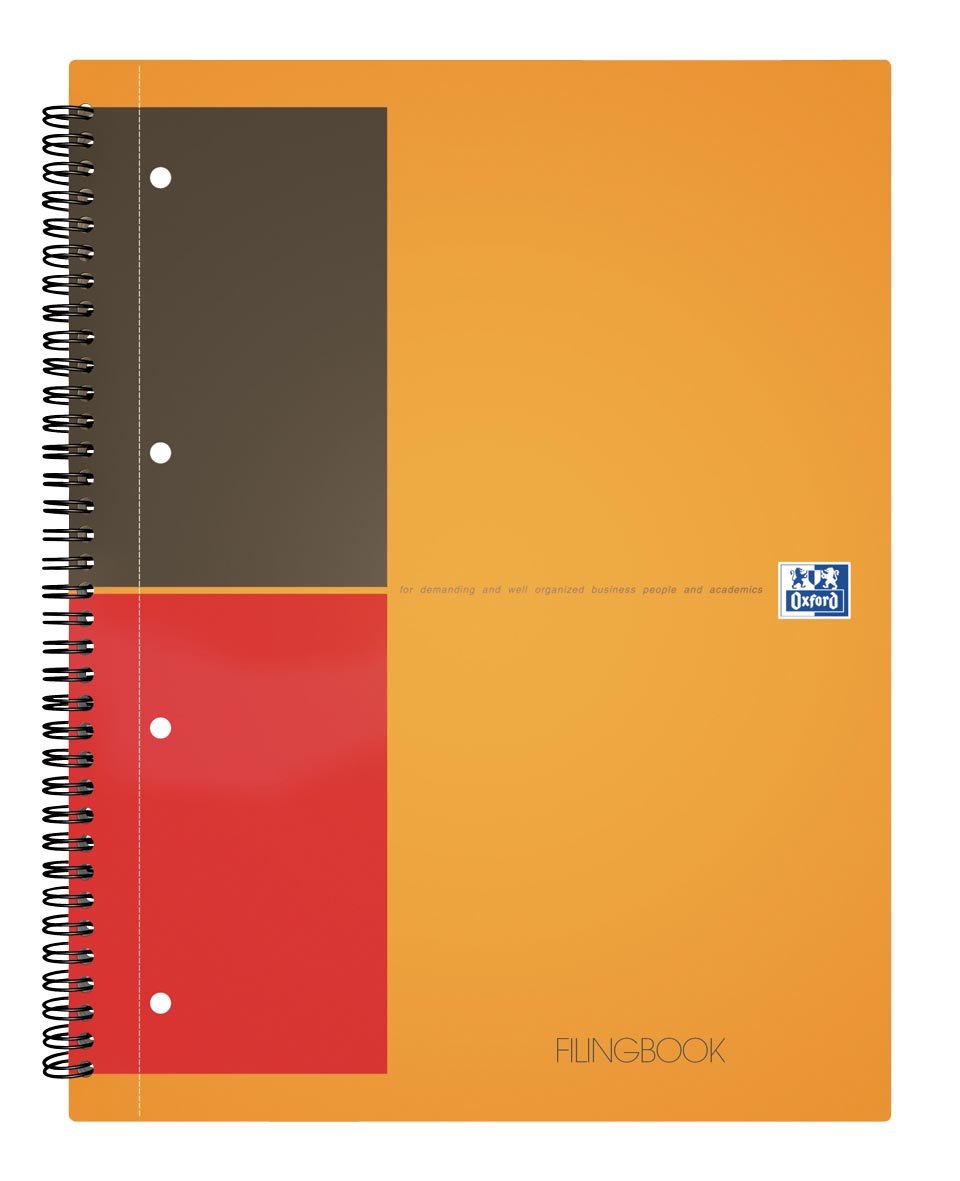 Oxford INTERNATIONAL filingbook, 200 bladzijden,ft A4+, geruit 5 mm afbeelding