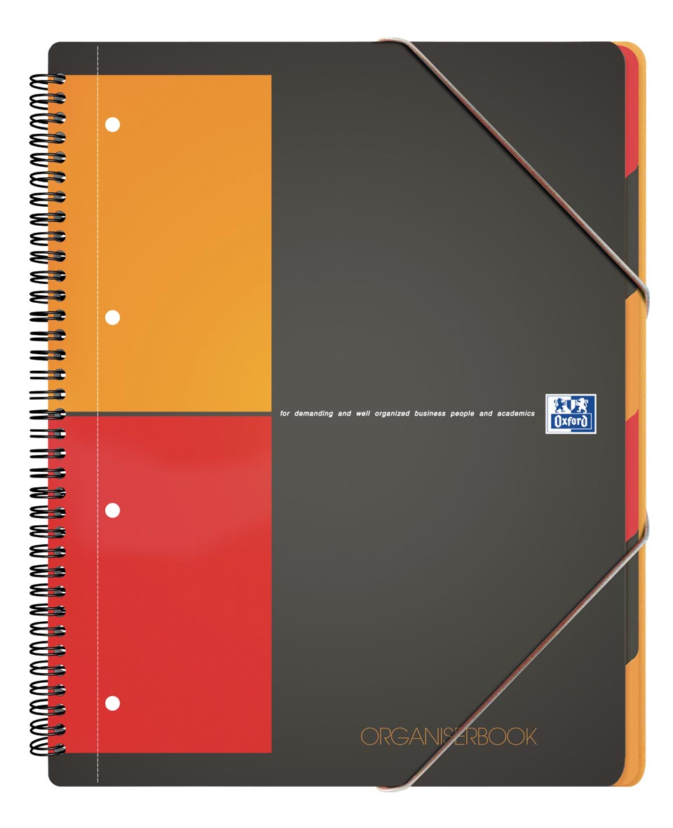Oxford INTERNATIONAL organiserbook, 160 bladzijden, ft A4+, geruit 5 mm afbeelding