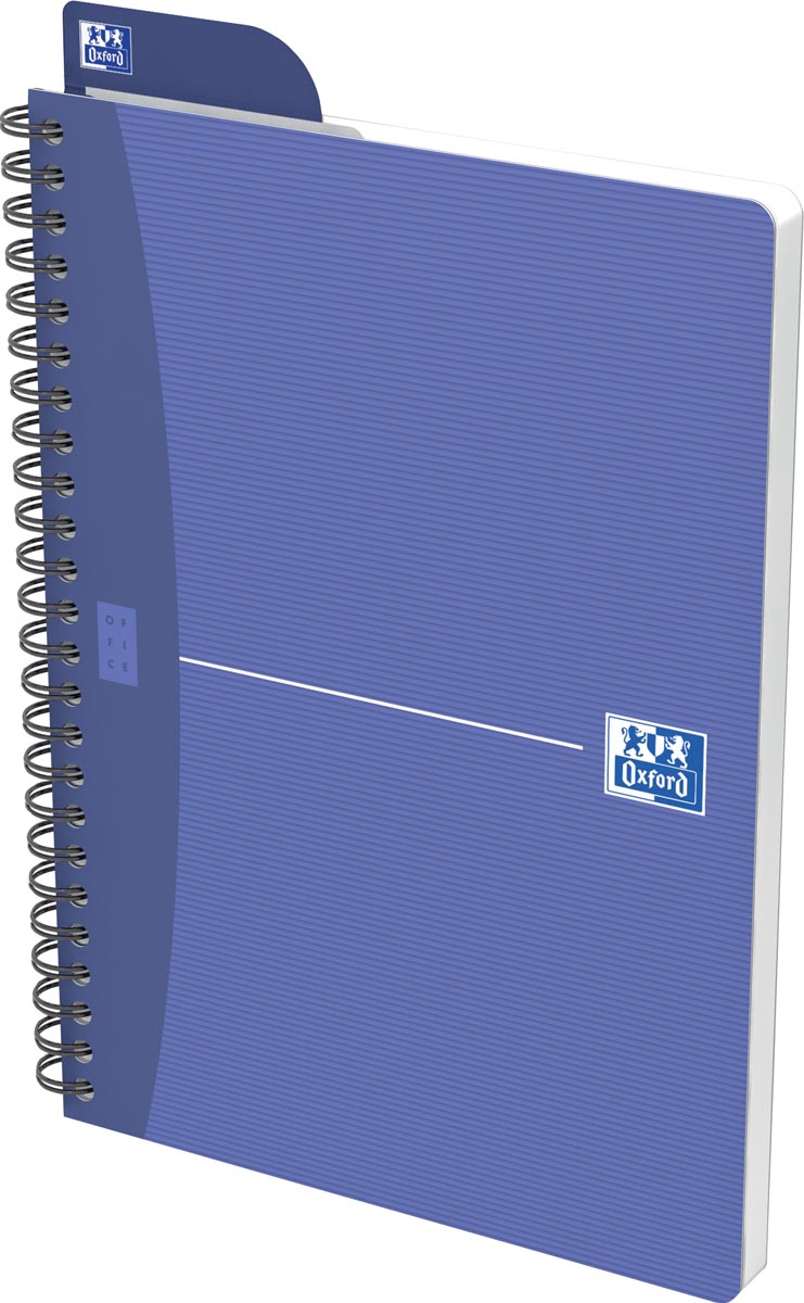 Oxford Office Essentials spiraalschrift, 100 bladzijden, ft A5, geruit 5 mm, geassorteerde kleuren