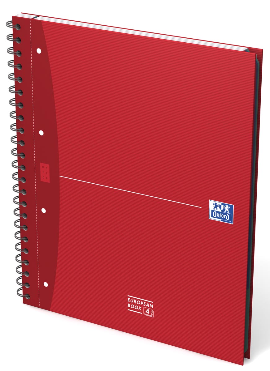 Oxford Office Essentials European Book, 240 bladzijden, ft A4+, geruit, geassorteerde kleuren