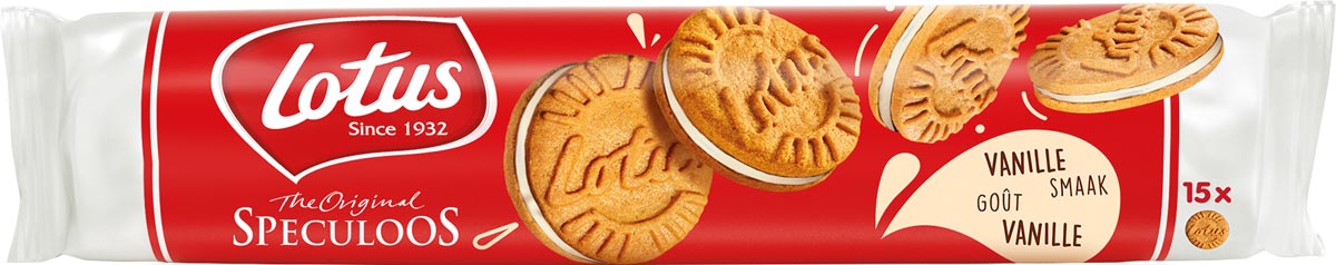 Lotus gevulde speculoos, 150 g, vanillecrème, pak van 9 rollen afbeelding