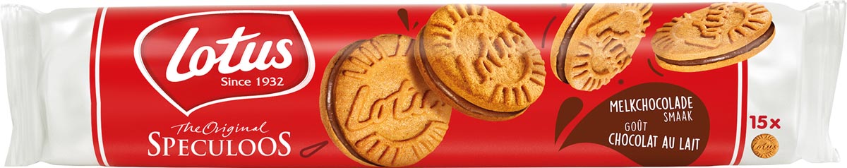 Lotus gevulde speculoos, 150 g, chocoladecrème, pak van 9 rollen afbeelding