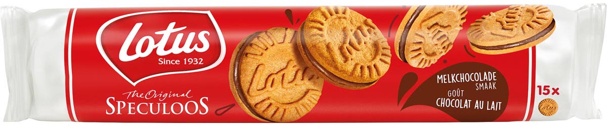 Lotus gevulde speculoos, 150 g, chocoladecrème, pak van 9 rollen