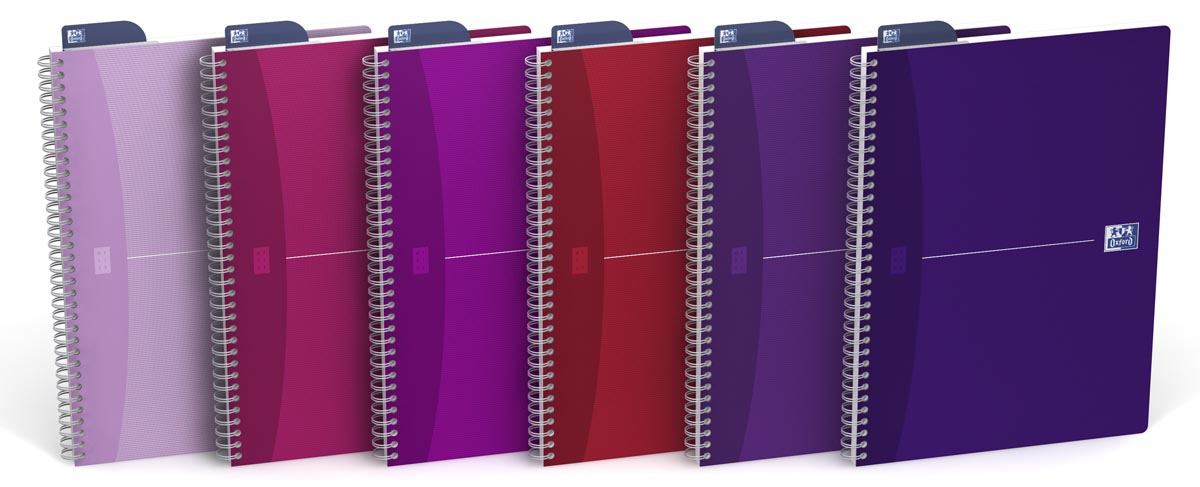 Oxford Office My Style spiraalschrift, 180 bladzijden, ft A4, gelijnd, geassorteerde kleuren Oxford Office My Style spiraalschrift, 180 bladzijden, ft A4, gelijnd, geassorteerde kleuren