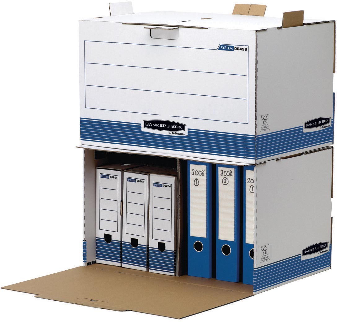Bankers Box archiefdoos, formaat 54 x 32,5 x 37,5 cm, blauw afbeelding
