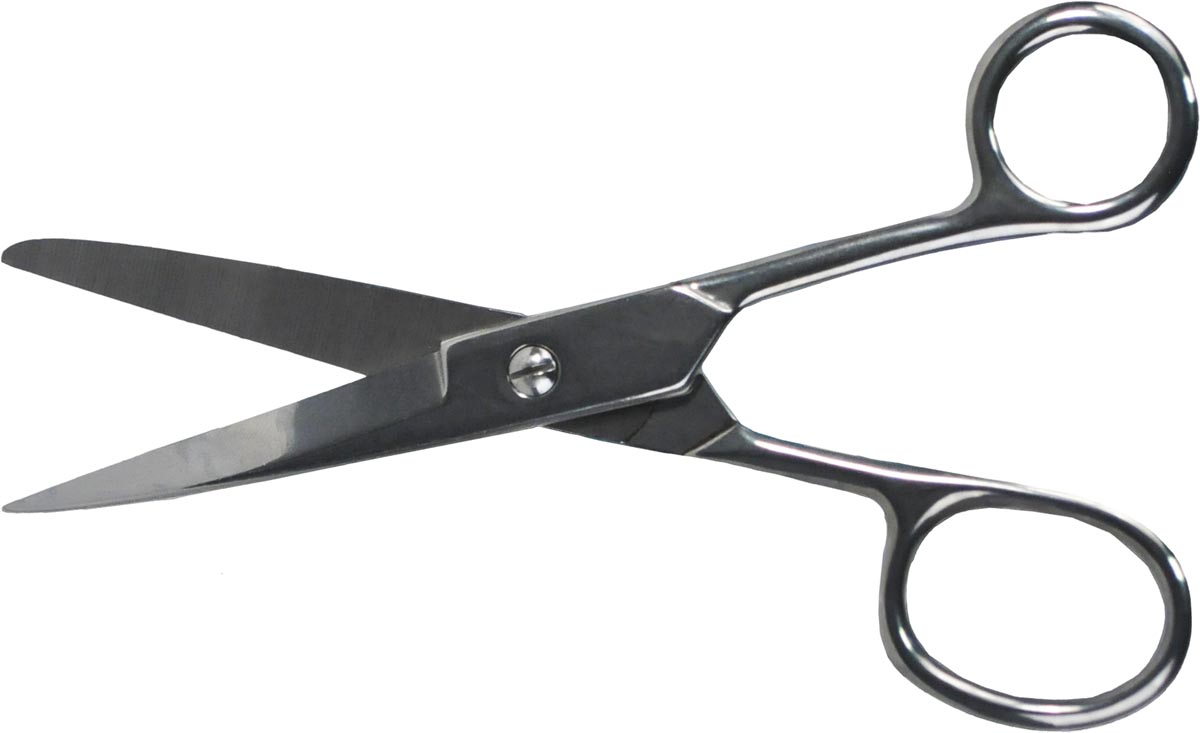 Desq schaar 18 cm, verchroomd, asymmetrische ogen afbeelding