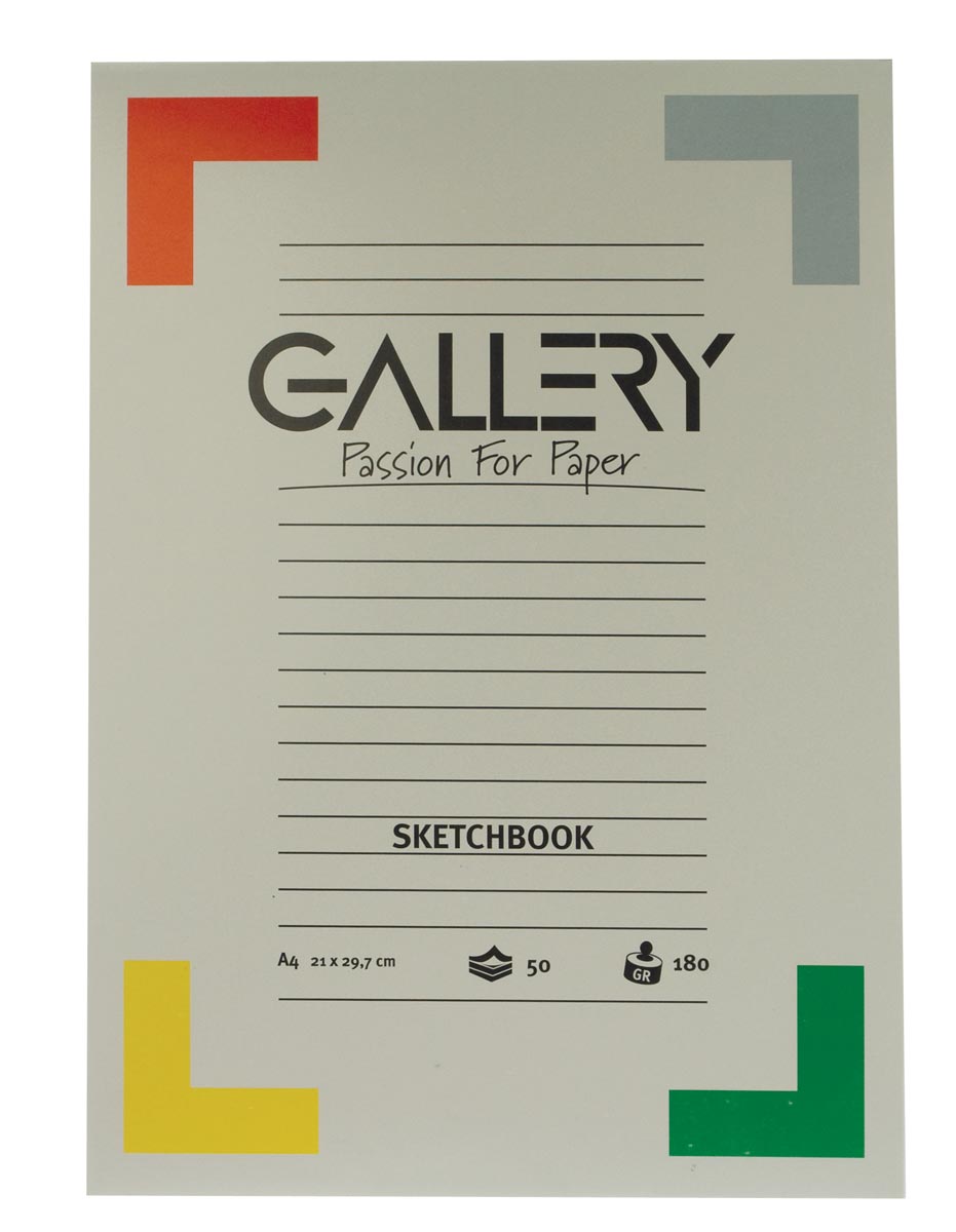 Gallery schetsblok, ft 21 x 29,7 cm (A4), 180 g/m², blok van 50 vel afbeelding