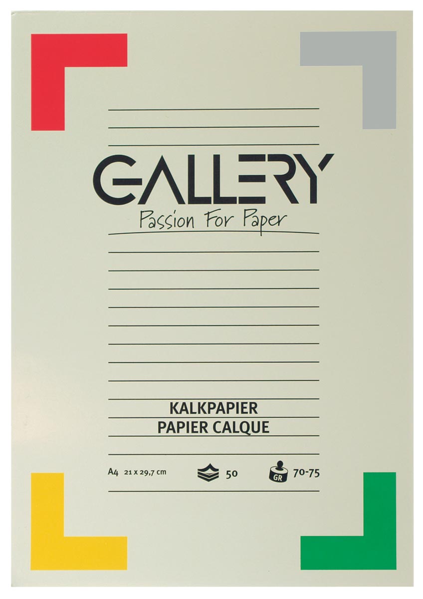 Gallery kalkpapier, ft 21 x 29,7 cm (A4), blok van 50 vel afbeelding