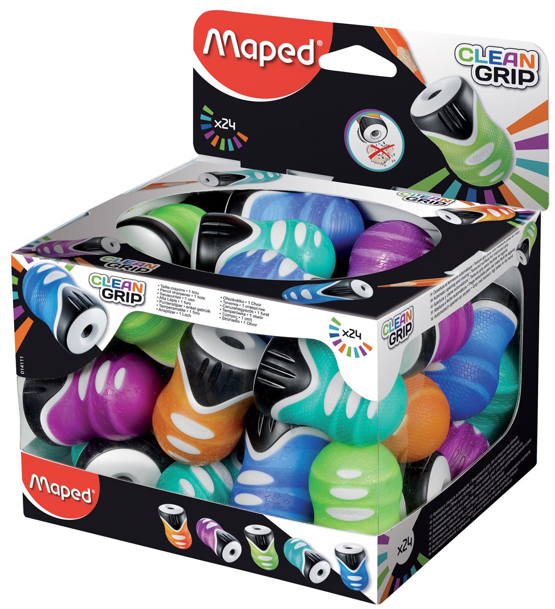 Maped Potloodslijper Clean Grip display van 24 stuks
