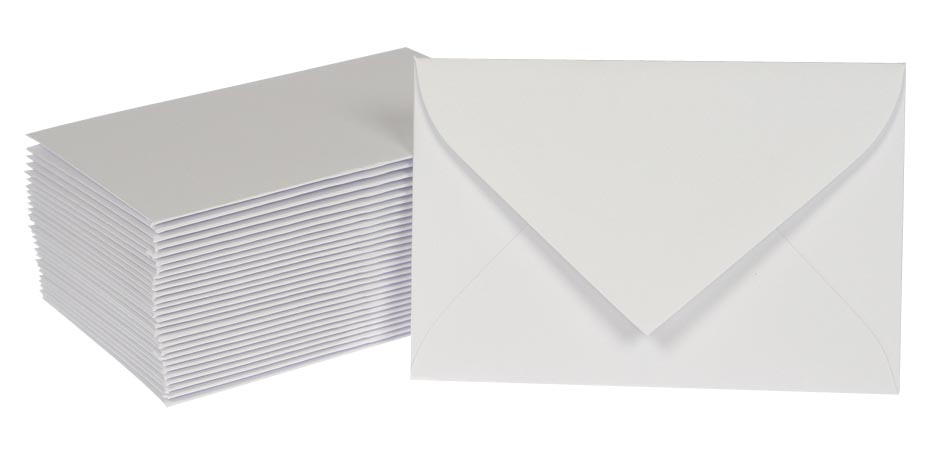 Gallery enveloppen voor visitekaarten, ft 95 x 145 mm, gegomd, doos van 50 stuks