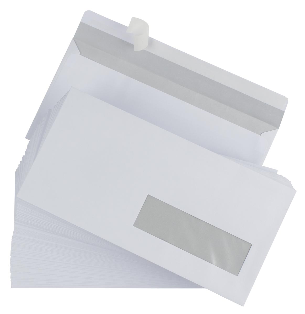 Gallery enveloppen ft 110 x 220 mm, venster rechts, stripsluiting, doos van 500 stuks afbeelding