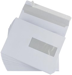 Gallery enveloppes, ft 156 x 220 mm, bande adhésive, fenêtre à droite (ft 40 x 110 mm)