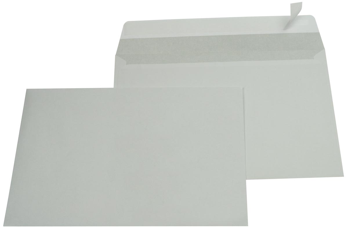 Gallery enveloppen ft 162 x 229 mm, stripsluiting, binnenzijde grijs, doos van 500 stuks afbeelding