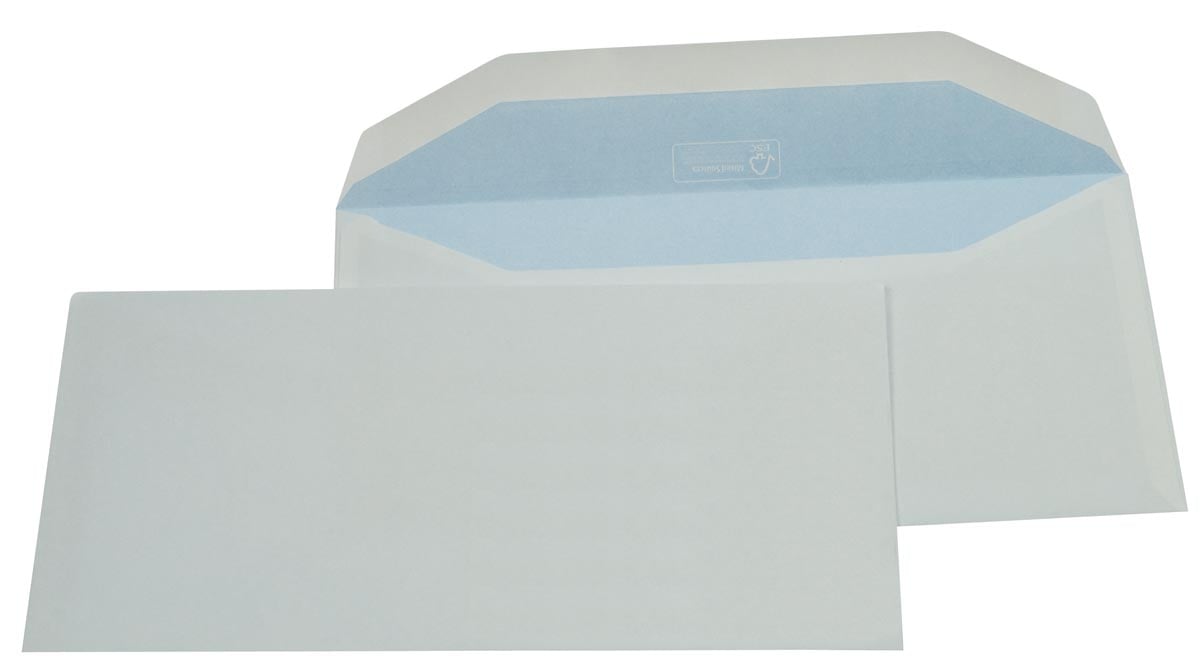 Gallery enveloppen ft 114 x 229 mm, gegomd, binnenzijde blauw, doos van 500 stuks afbeelding