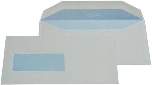 Gallery enveloppen ft 114 x 229 mm, met venster links (ft 40 x 110 mm), gegomd, doos van 500 stuks