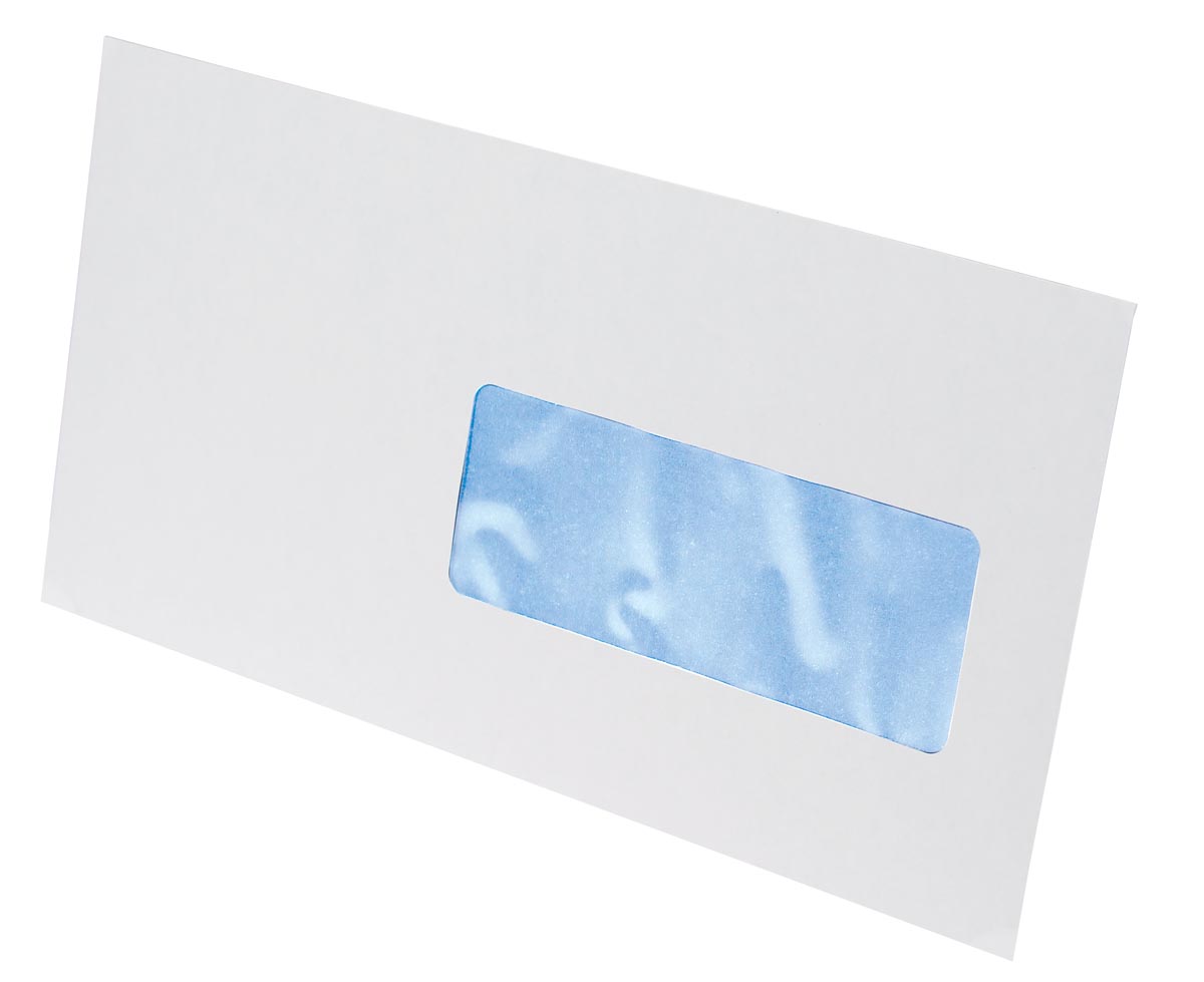 Gallery enveloppes, ft 114 x 229 mm, bande adhésive, fenêtre à droite (ft 40 x 110 mm)