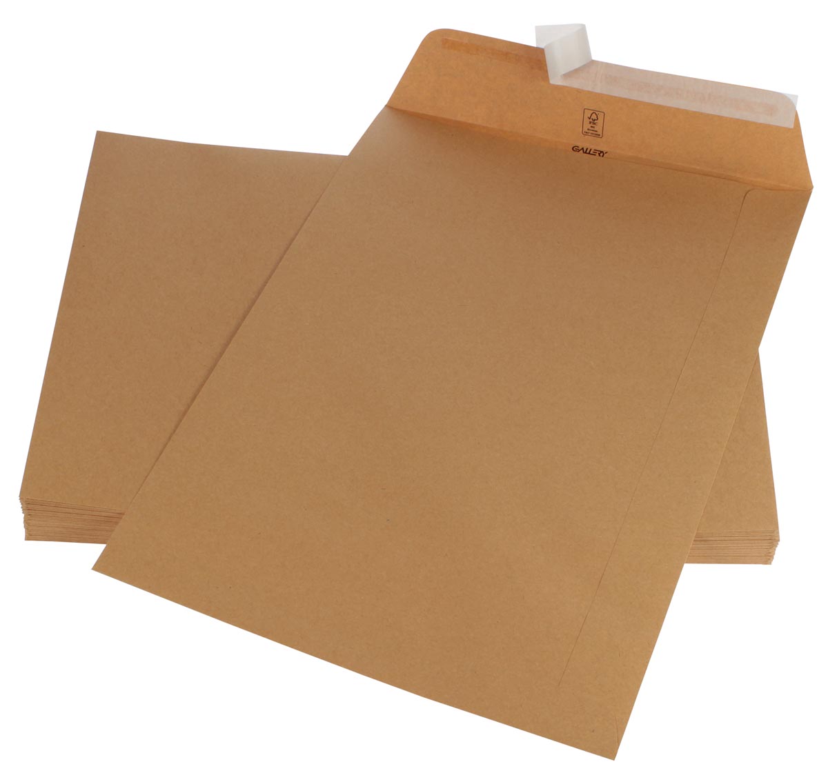 Kartonnen Envelop B5, 21 X 26,5 X 3 Cm, Zelfklevende Sluiting Scheurstrip Wit