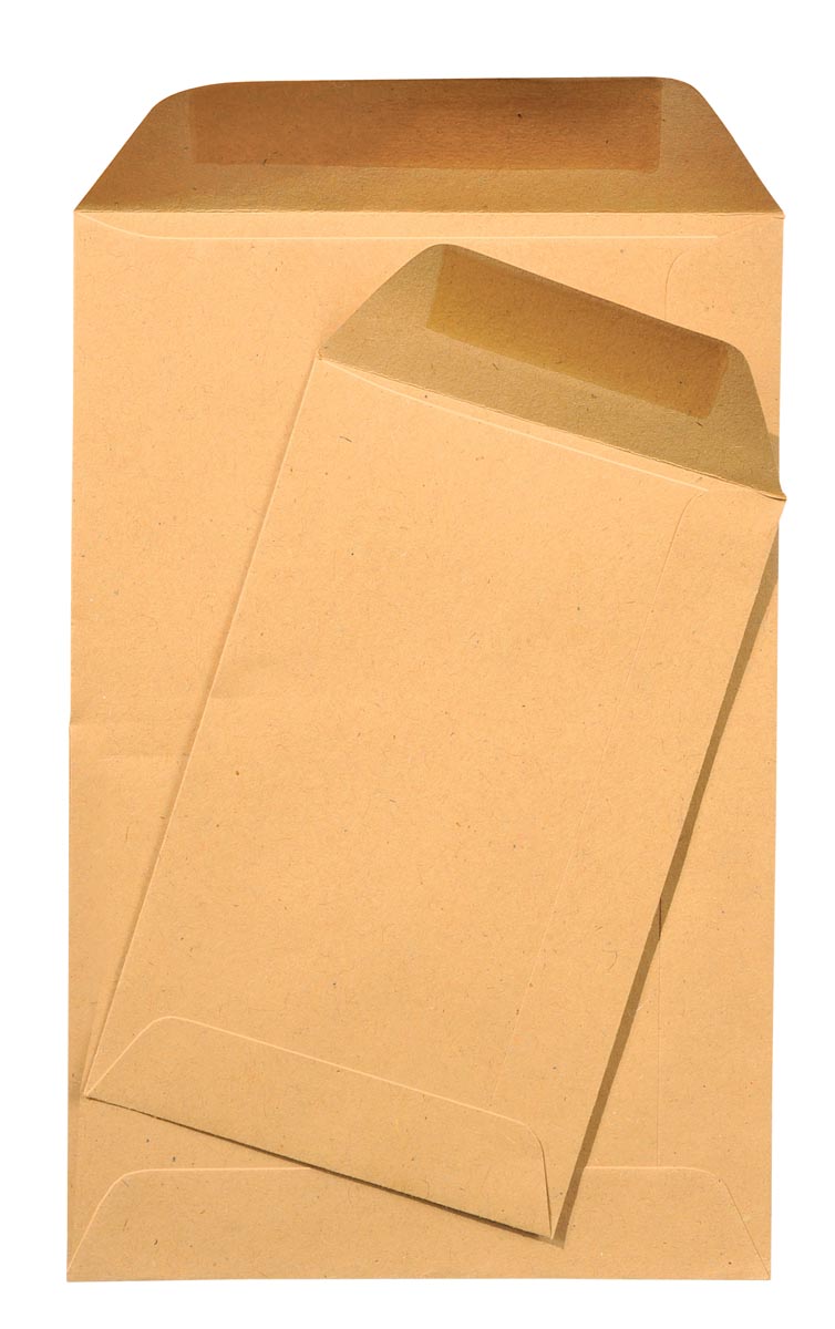 Gallery loonzakjes ft 65 x 105 mm, gegomd, bruine kraft, doos van 1000 stuks afbeelding