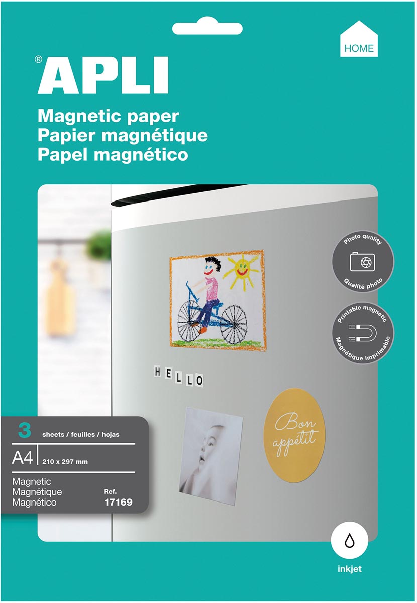 Apli magnetisch papier, pak van 3 vellen afbeelding