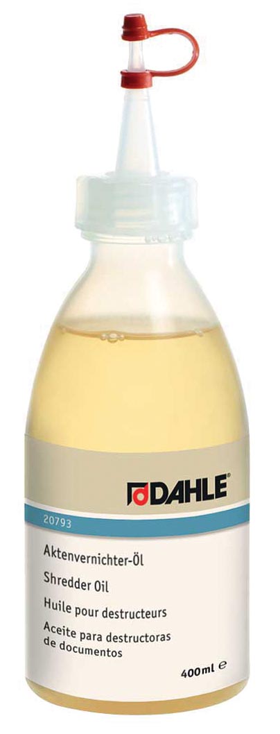 Dahle olie voor papiervernietigers, flacon van 400 ml