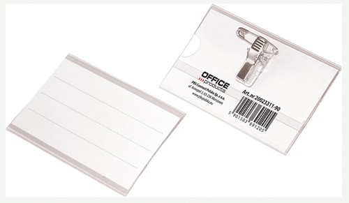 OFFICE products badge met combiklem, 90 x 57 mm