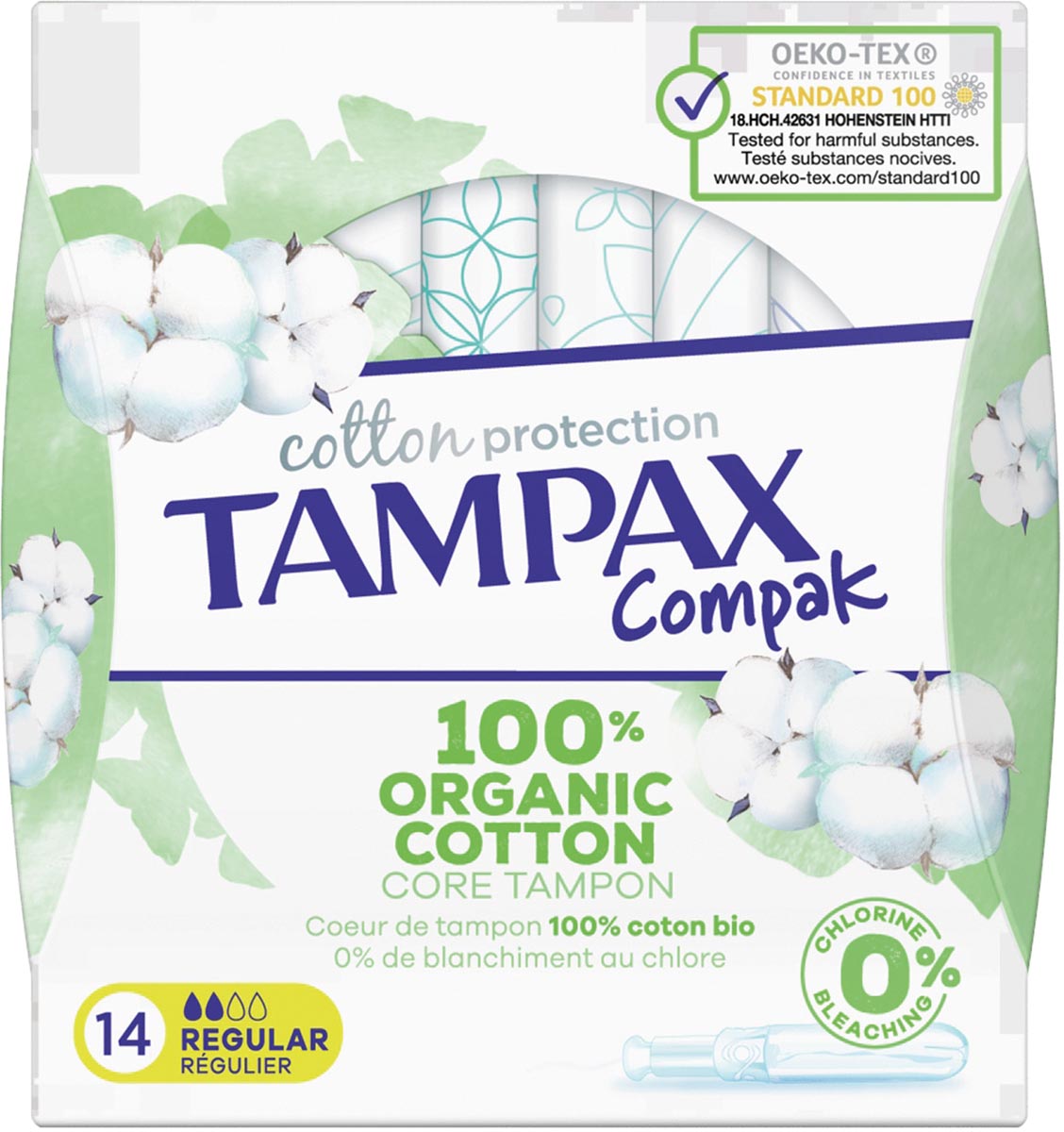 Tampax Cotton Regular tampons, pak van 14 stuks