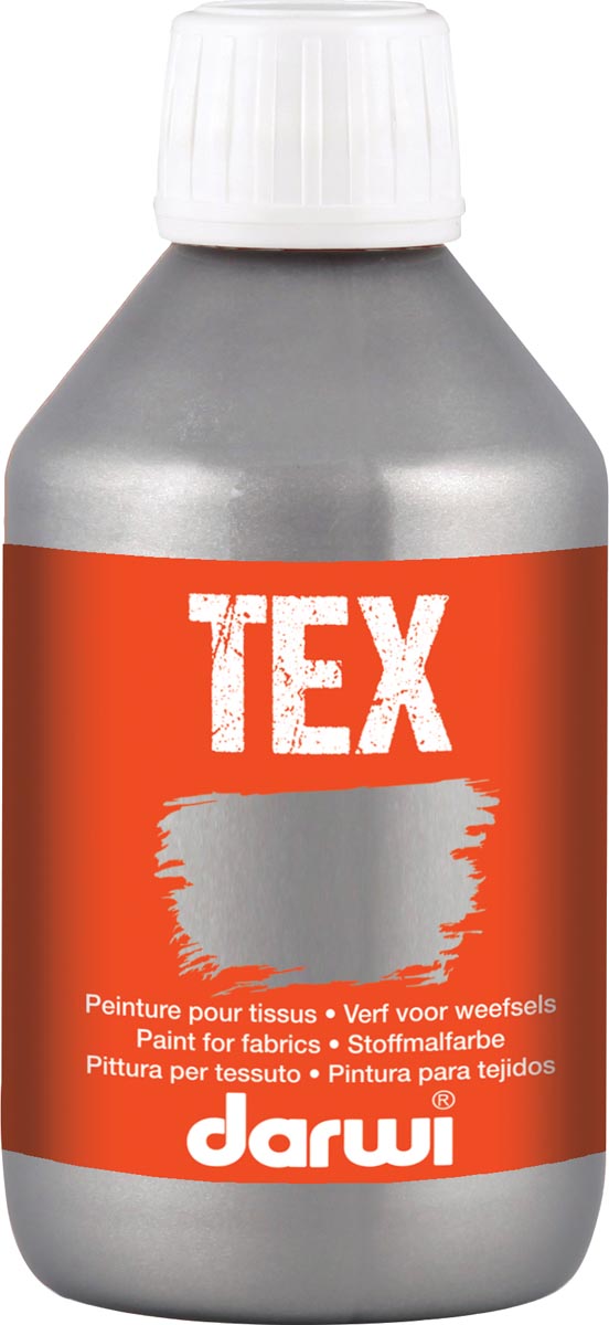 Darwi textielverf Tex, 250 ml, zilver