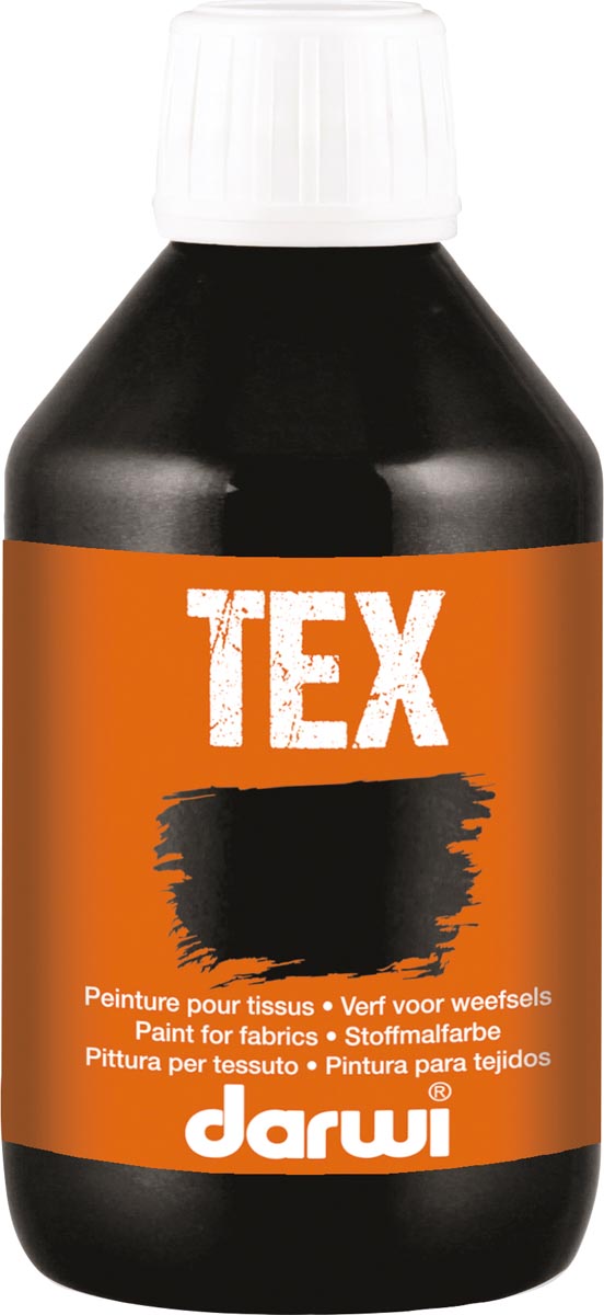 Darwi textielverf Tex, 250 ml, zwart afbeelding