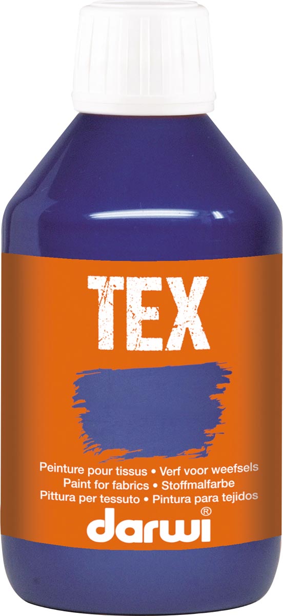 Darwi textielverf Tex, 250 ml, ultramarijn