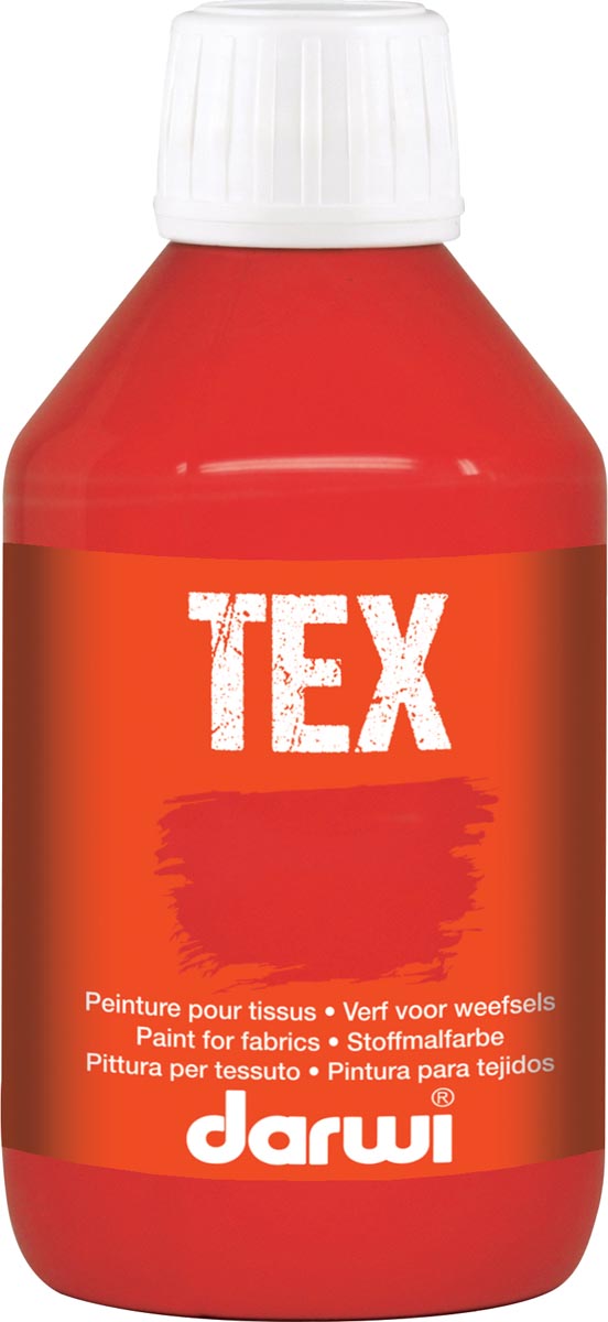 Darwi textielverf Tex, 250 ml, vermiljoen