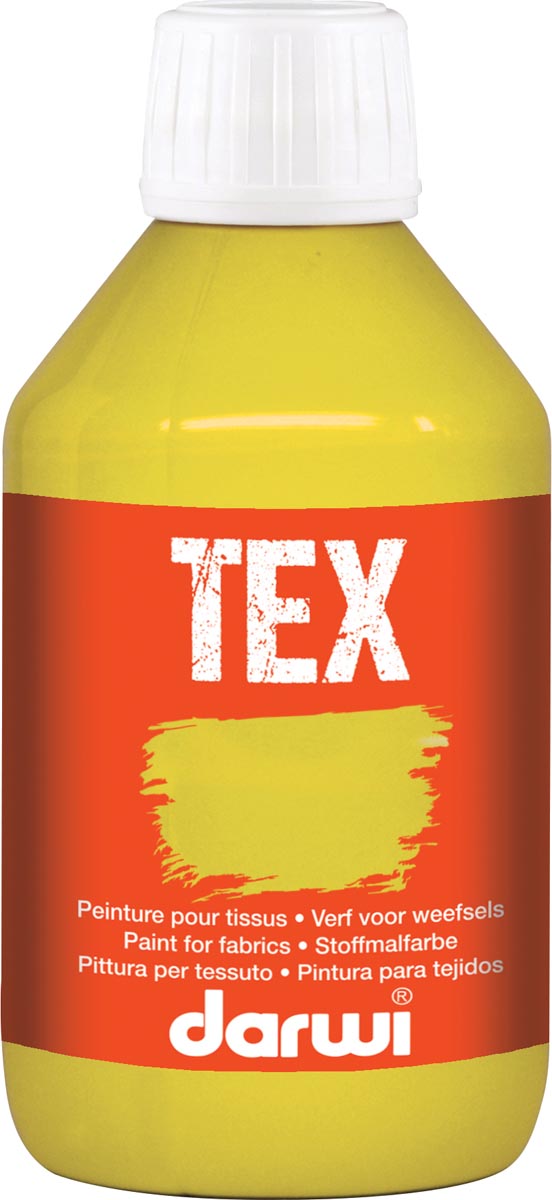 Darwi textielverf Tex, 250 ml, goudgeel Darwi textielverf Tex, 250 ml, goudgeel