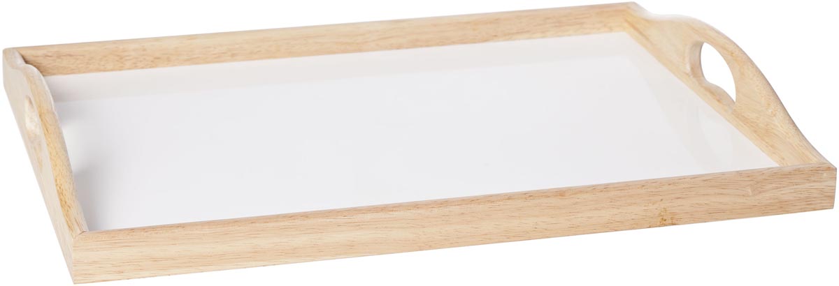 Cosy dienblad uit bamboevezel, ft 38 x 28 x 5 cm, wit afbeelding