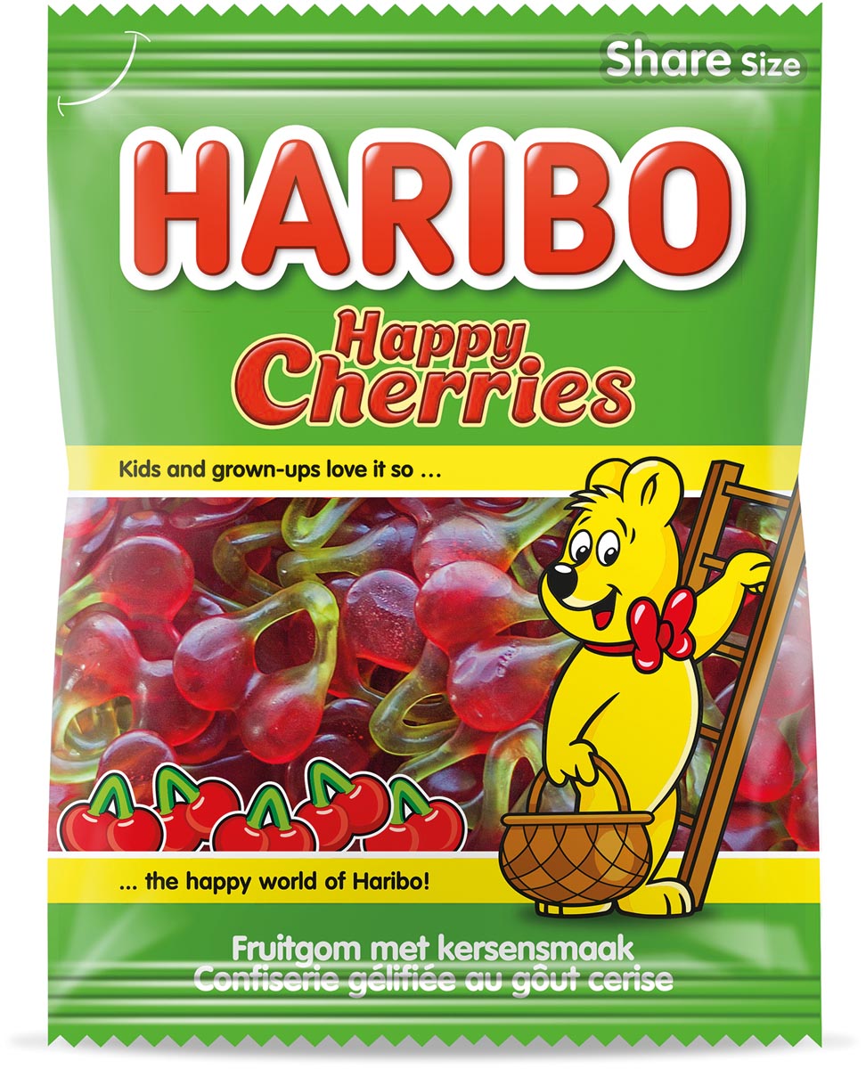 Haribo snoep kersen, zak van 185 g afbeelding