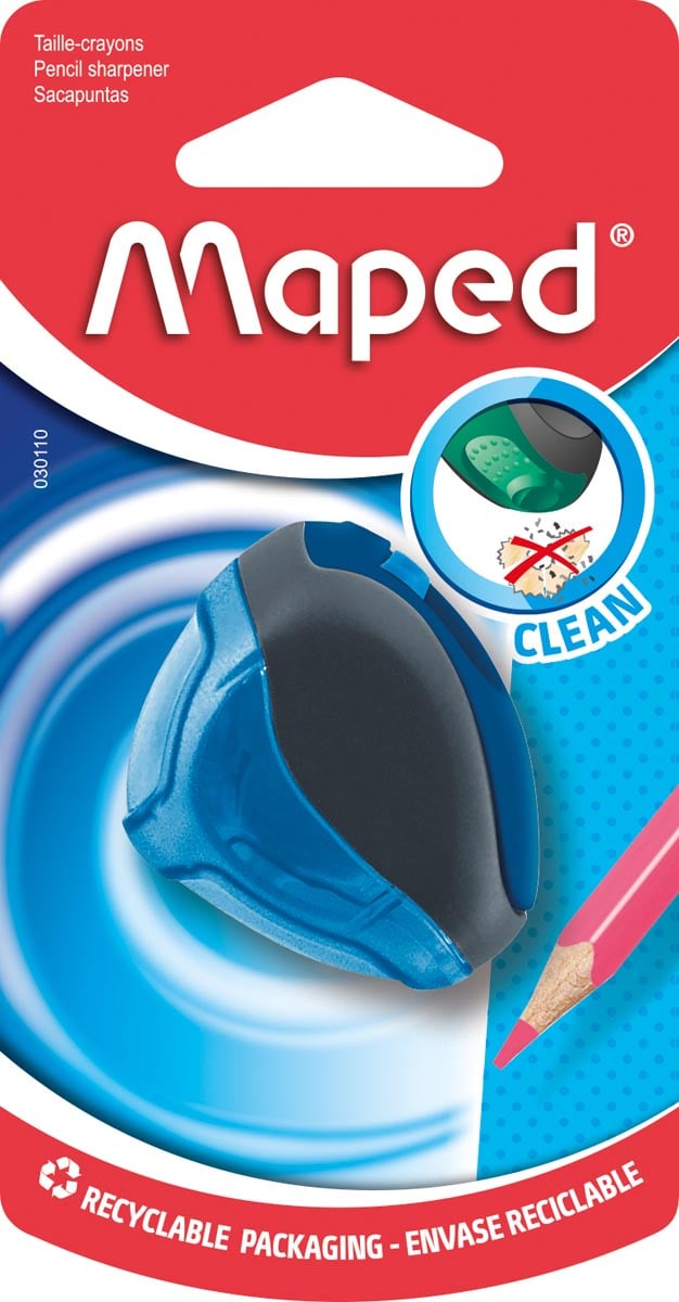 Maped potloodslijper Clean 1-gaats, op blister afbeelding