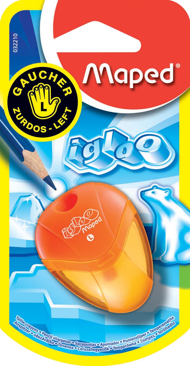 Maped potloodslijper i-gloo voor linkshandigen, op blister