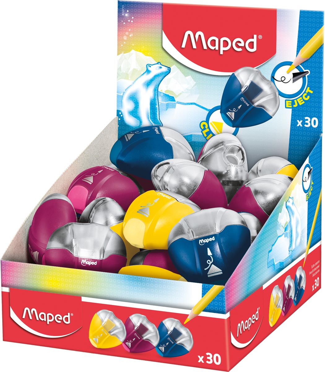 Maped potloodslijper I-Gloo Eject 1-gaats, geassorteerde kleuren afbeelding