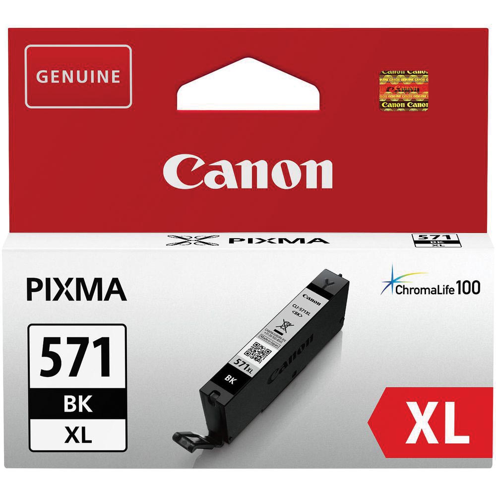 Canon inktcartridge CLI-571XL, 895 foto&apos;s, OEM 0331C001, zwart afbeelding