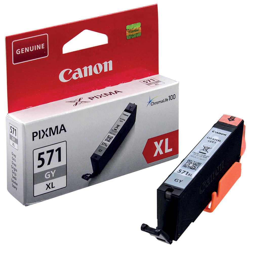 Canon inktcartridge CLI-571XL, 375 foto&apos;s, OEM 0335C001, grijs afbeelding