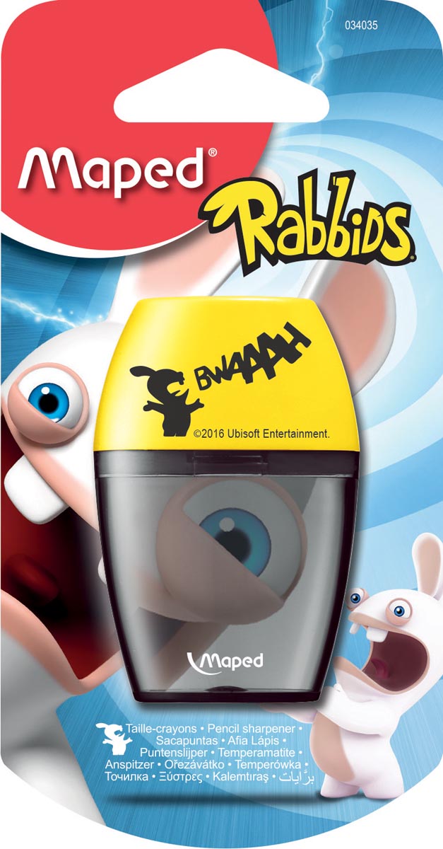 Maped potloodslijper Rabbids 1-gaats, op blister