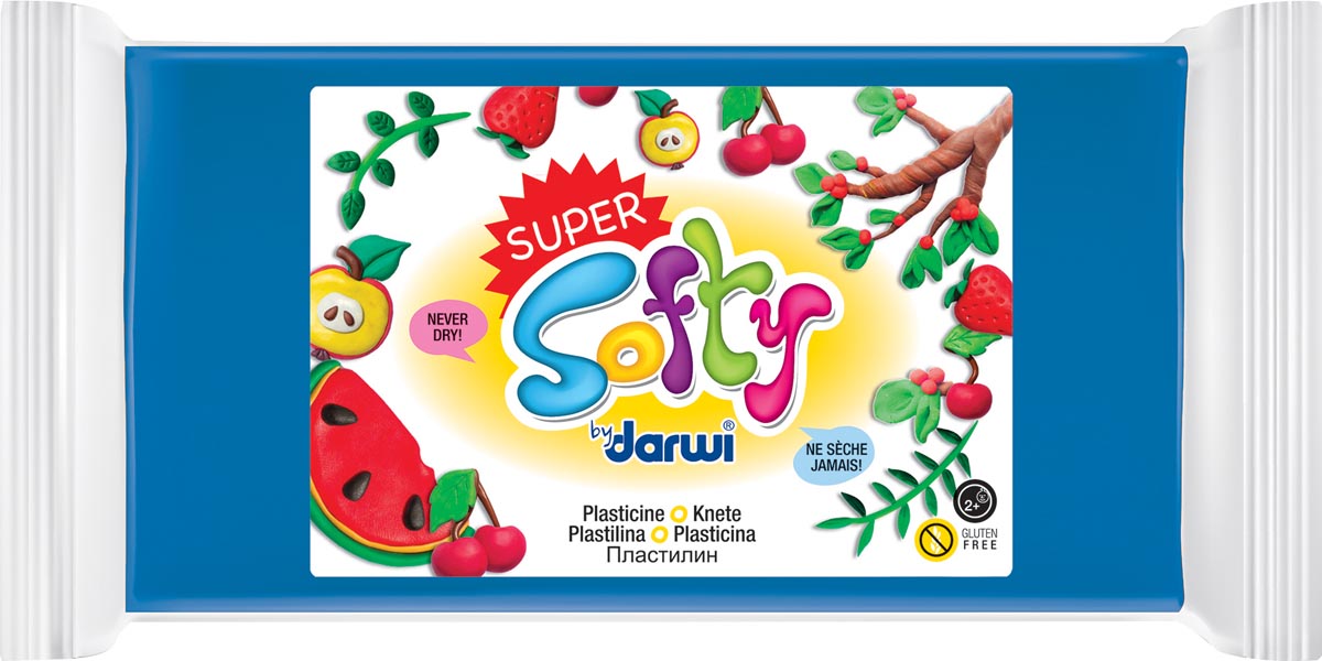 Darwi boetseerpasta Super Softy 350 g, blauw