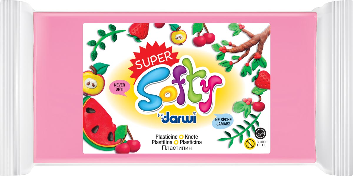 Darwi boetseerpasta Super Softy 350 g, roze