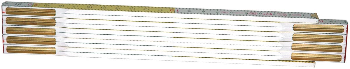 Stanley duimstok vouwmeter, 15 mm x 2 m, wit/geel afbeelding