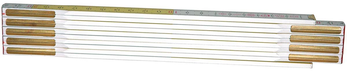 Stanley duimstok vouwmeter, 15 mm x 2 m, wit/geel