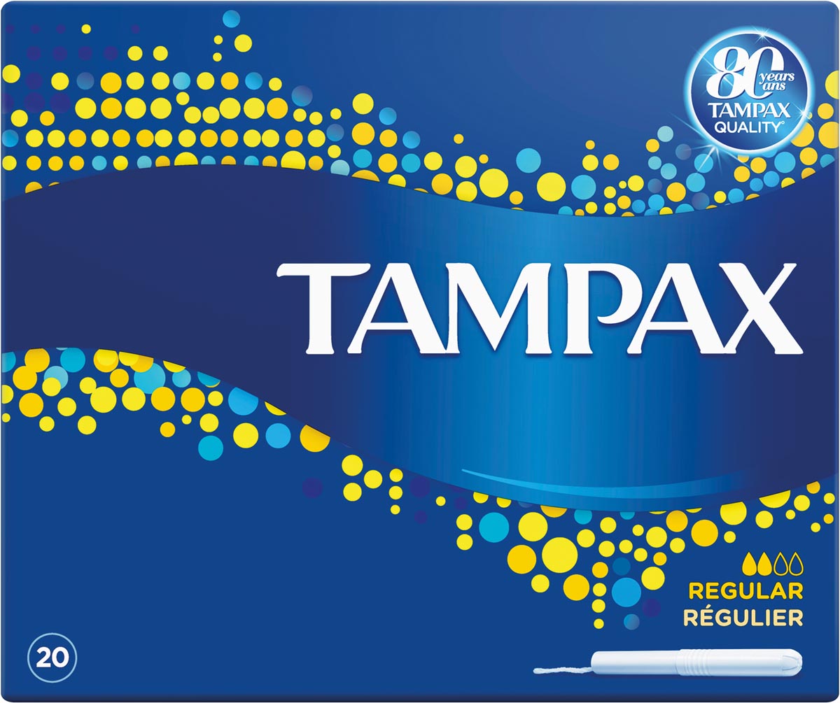 Tampax Regular tampons met inbrenghuls, pak van 20 stuks Tampax Regular tampons met inbrenghuls, pak van 20 stuks