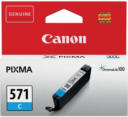Canon inktcartridge CLI-571C, 173 foto's, OEM 0386C00, cyaan