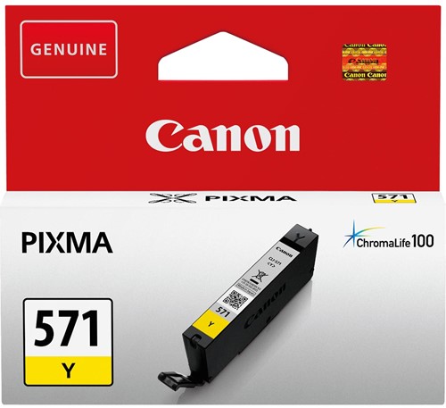 Canon inktcartridge CLI-571Y, 173 foto's, OEM 0388C001, geel