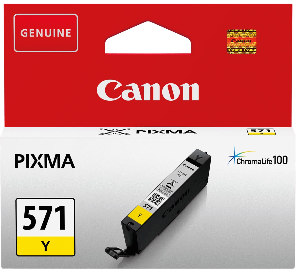 Canon inktcartridge CLI-571Y, 345 pagina's, OEM 0388C001, geel Canon inktcartridge CLI-571Y, 345 pagina's, OEM 0388C001, geel