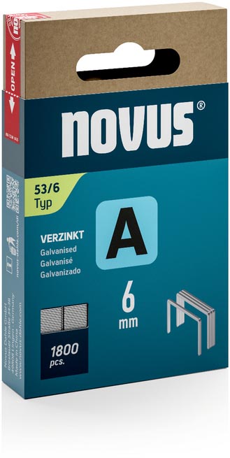 Novus nietjes A 53/6, doos met 1800 stuks afbeelding