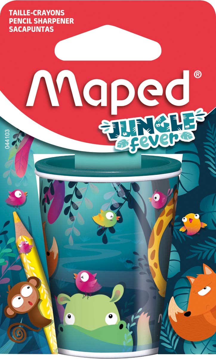 Maped potloodslijper Jungle Fever, 2-gaats, op blister afbeelding